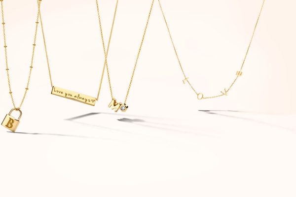 Just Franky gouden colliers met naamhangers