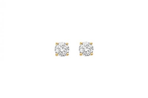 Gouden oorbellen met diamanten
